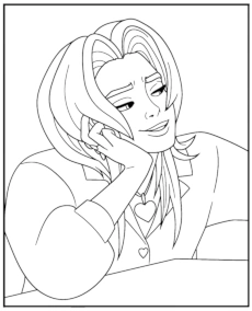 Romance Saja coloring page KPop Demon Hunters printables