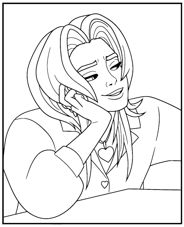 Romance Saja coloring page KPop Demon Hunters