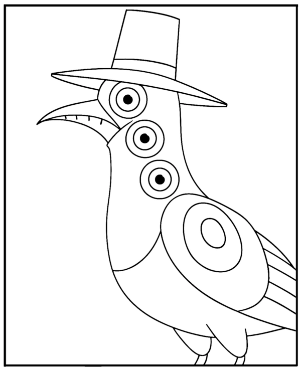 Sussie magpie coloring page KPop Demon Hunters