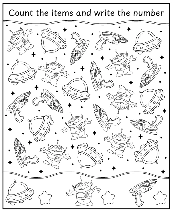 Count Items - Toy Story Activity for Kids