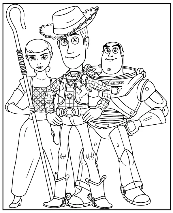 Toy Story leading character coloring page cartoon