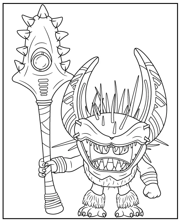Kakamora chief coloring page Moana character