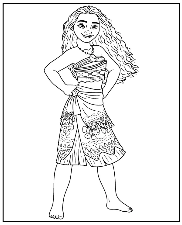 Moana coloring page