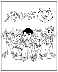 Saja Boys coloring page Anime Style mini