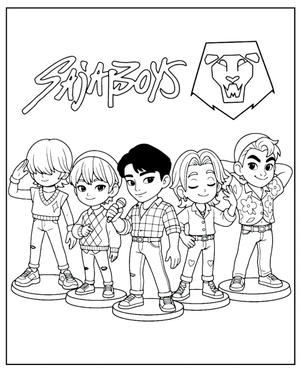 Saja Boys coloring page Anime Style