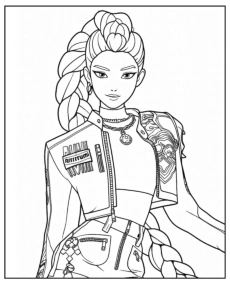 Rumi coloring page Kpop Demon Hunters character mini