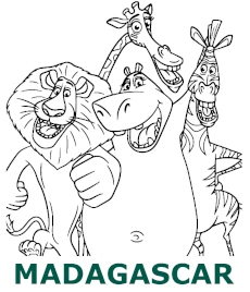 Madagascar category coloring pages