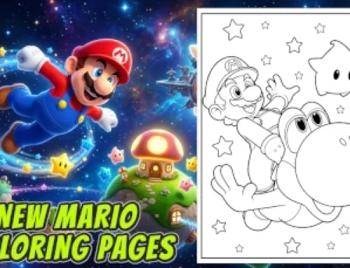 New Mario Coloring Pages for the Premiere of the Super Mario Galaxy Movie