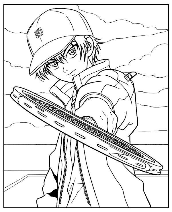 The Prince of Tennis Coloring Page Anime